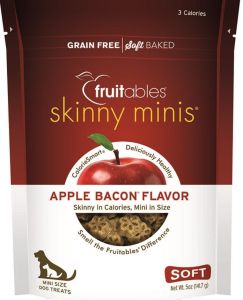 Manna Pro - Fruitables Skinny Minis Soft Chew Dog Treat - Apple/Bacon - 5 oz