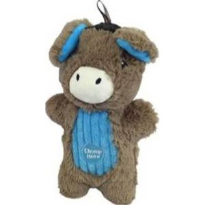 Charming Pet Products - Peek - A - Boo Donkey Dog Toy - Brown - Med/9 Inch