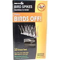 Bird-X - Plastic Bird Spikes - Clear - 10 Linear Feet-Clear