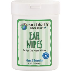 Earthwhile Endeavors - Earthbath Ear Wipes - Fragrance Free - 25 Count