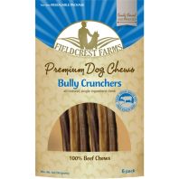 Fieldcrest Farms -Bully Crunchers 100% Beef Chews - Beef - 6In/6Pk