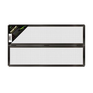 Zilla -Fresh Air Screen Cover With Center Hinge -Black -48X13 Inch-Black-48X13 Inch
