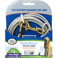 Four Paws - Container - Four Paws Dog Tie Out Cable- Heavyweight - Silver - 15 Ft