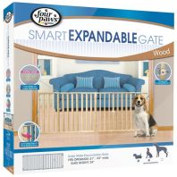 Four Paws - Verticle Wood Slat Gate - 53-96 Inch