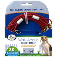 Four Paws - Tie Out Cable - Red - 30 Feet