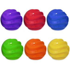 Multipet International - TPR Spiral Ball - Assorted - 4 Inch