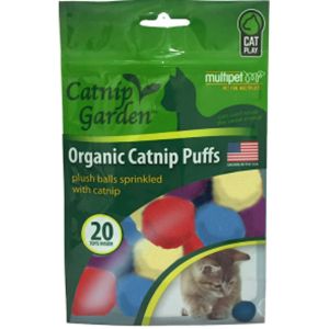 Multipet International - Catnip Puffs Balls - Assorted - 20 Count