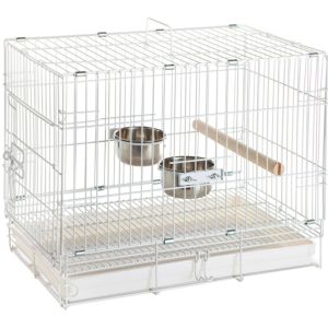 Prevue Pet Products - Bird Travel Cage - White - 20X12.5X15.5 Inch