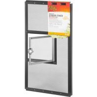 Zilla - Fresh Air Screen Cover With Hinged Door - Black - 20 x 10 Inch