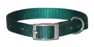 Leather Brothers - 5/8" Regular 1-Ply Nylon Collar - Green - 18" Length