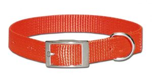 Leather Brothers - 5/8" Regular 1-Ply Nylon Collar - Neon Orange - 16" Length
