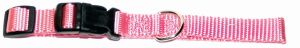 Leather Brothers - 5/8" Kwik Klip Adjustable Collar - 10-14" Length - Carnation Pink