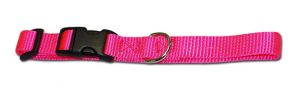 Leather Brothers - 5/8" Kwik Klip Adjustable Collar - 10-14" Length - Neon Pink
