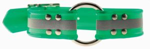 Leather Brothers - 1.5" Reflective SunGlo Wide Collars - Green - 27" Length