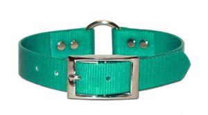 Leather Brothers - 1" SunGlo Ring-in-Center Collar - Green - 19" Length