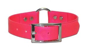Leather Brothers - 1" SunGlo Ring-in-Center Collar - Pink - 21" Length