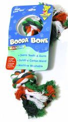 Booda - 2 Knot Rope Bone Dog Toy - Multi Colored -X Large