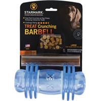 Starmark Pet Products - Treat Dispensing Barbell Dog Chew - Blue - Large