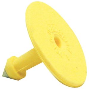 Allflex USA - Male Blank Ear Tag Button - Yellow - Small - 25 Pack