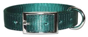 Leather Brothers - 1" Regular Bravo Nylon Collar - Green - 21" Length