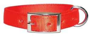Leather Brothers - 1" Regular Bravo Nylon Collar - Neon Orange - 23" Length