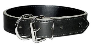 Leather Brothers - 1.5" Dee-In-Front  2-Ply Latigo Collar - Black - 22" Length