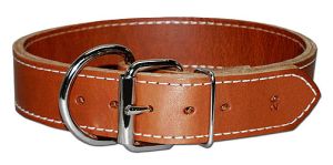 Leather Brothers - 1.5" Dee-In-Front  2-Ply Latigo Collar - Brown- 26" Length