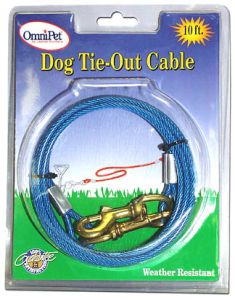 Leather Brothers - 10' Tie-Out Cable - Blue