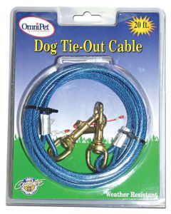 Leather Brothers - 20' Tie-Out Cable - Blue