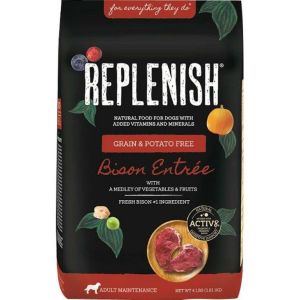 Replenish Pet - Replenish Dog Food With Active 8 - Bison - 4 Lb