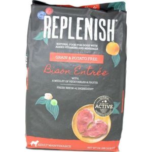Replenish Pet - Replenish Dog Food With Active 8 - Bison - 24 Lb