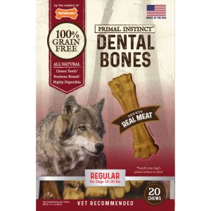Nylabone - Primal Instinct Dental Bones - Meat - Regular/20 Count