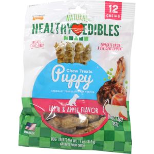 Nylabone - Healthy Edibles Puppy Pals Variety Chew Treat - Lamb & Apple - 12 Count