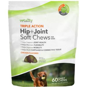 Tevra Brands - Triple Action Hip+Joint Soft Chews For Dogs - Chicken - 60 Pc