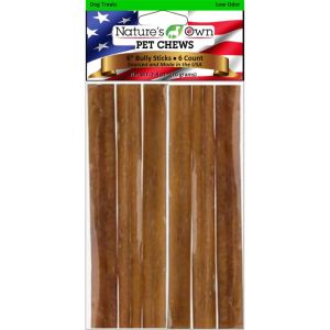 Best Buy Bones - Nature'S Own Usa Low Odor Bully Sticks Dog Chew - Beef - 6 Inch / 6 Pack