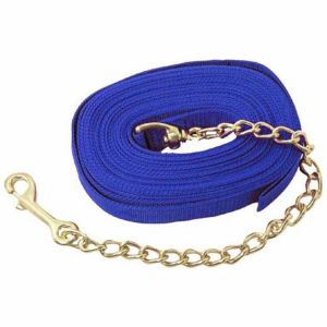 Imported Horse Supply - Lunge Line With Chain - Blue - 20 Feet