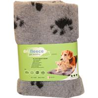 Van Ness Plastic Molding - Dri-Fleece Pet Bedding With Paws - Grey - 20 X 30 Inch