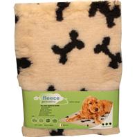 Van Ness Plastic Molding - Dri-Fleece Pet Bedding With Bones - Tan - 30 X 40 Inch