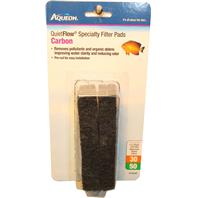 Aqueon Products-Supplies - Aqueon Specialty Filter Pad - Carbon - Black - 30 / 50