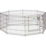 Midwest Container -Contour Exercise Pen With Door - Black - 24In