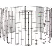 Midwest Container -Contour Exercise Pen With Door - Black - 36In