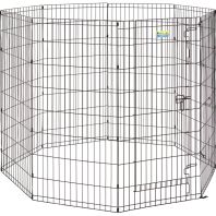 Midwest Container -Contour Exercise Pen With Door - Black - 48 In