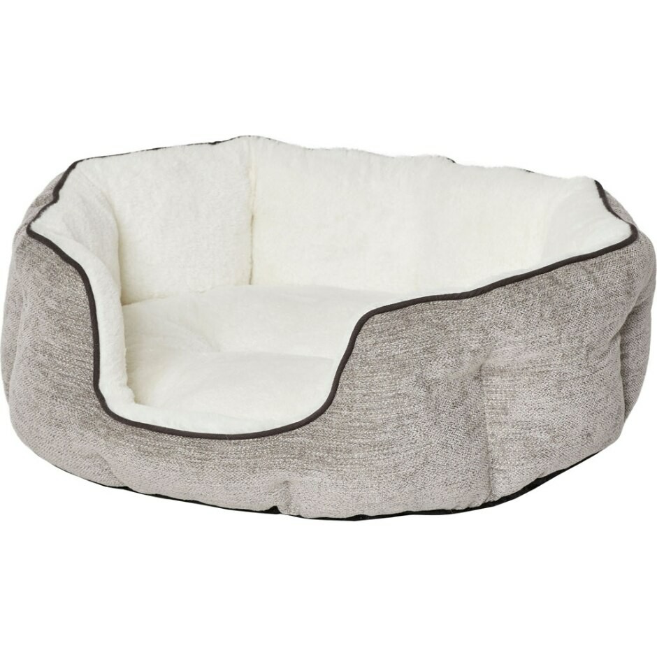 Midwest Homes For Pets - Quiet Time Tulip Pet Bed Fur - Taupe - Small