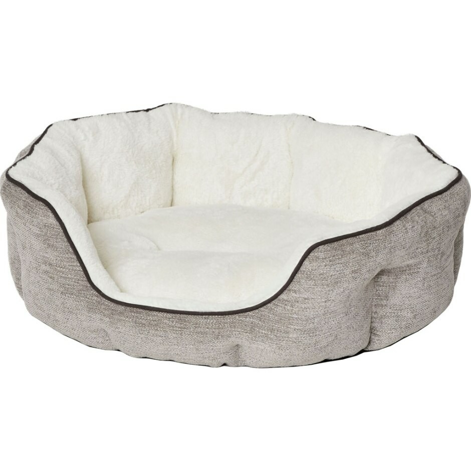 Midwest Homes For Pets - Quiet Time Tulip Pet Bed Fur - Taupe - Medium