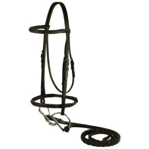 Gatsby Leather - Plain Snaffle Bridle - Brown Cobb