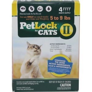 PetIQ - Flea & Tick - Petlock Ii Flea & Tick Control Cat - 5-9 Lb/4 Pack