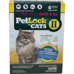 PetIQ - Flea & Tick - Petlock Ii Flea & Tick Control Cat - Over 9 Lb/4 Pac