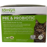 Tomlyn Products - Pre & Probiotic Water Soluble Powder For Cats - White - 30 Ct