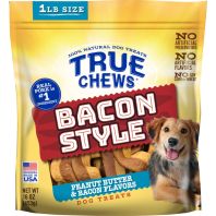 Tyson Pet Products - True Chews Bacon Style Dog Treats - Bacon/Peanut Bu - 16 Oz