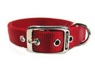 Hamilton Pet - Double Thick Nylon Deluxe Dog Collar - Red - 1 Inch x 20 Inch